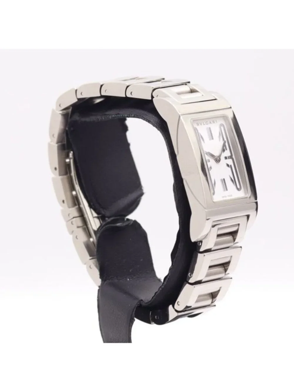 Bvlgari Running Rettangolo Quartz White Dial Watch 7 Bkt